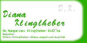 diana klinglheber business card